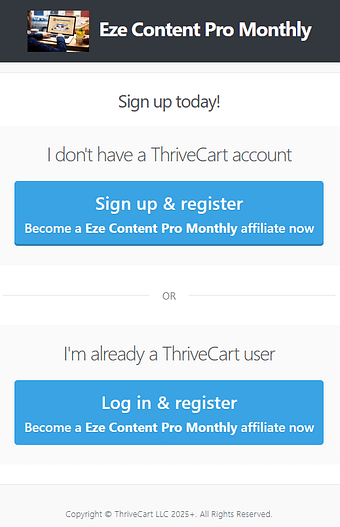 Affiliate Registration 1