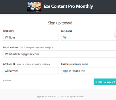 Affiliate Registration 3