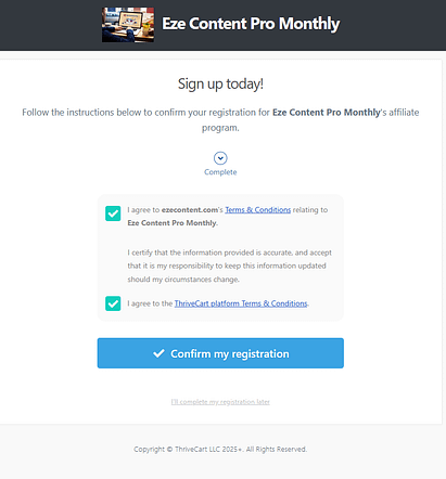 Affiliate Registration 4