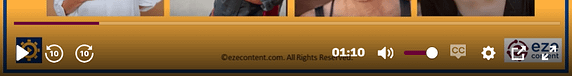 Video Controls2 Video player controls provided to ezecontent.com students