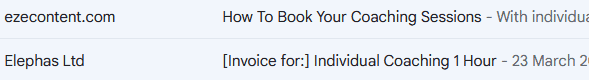 coaching confirmation